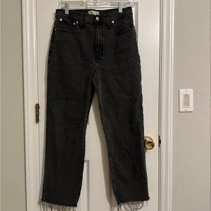 Madewell perfect vintage straight jeans black size 29 short